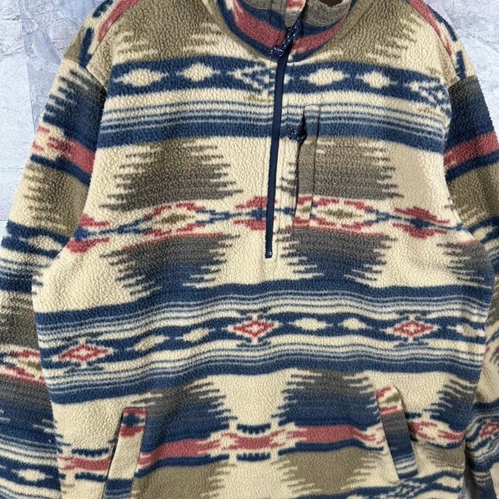 Billabong A/Div Boundary Half-Zip Mock Neck Pullover Fleece Jacket Size XL Aztec - Picture 3 of 8